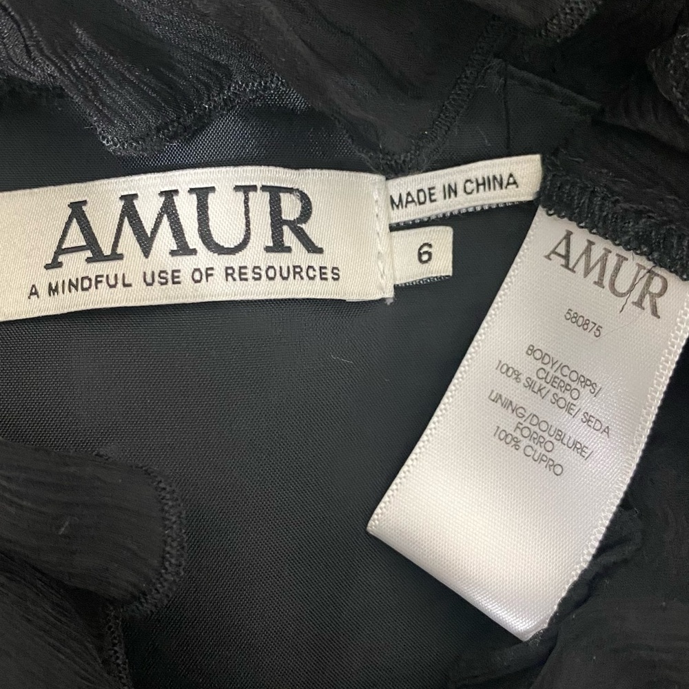AMUR Harlow Black One-Shoulder Maxi Dress - Picture 12 of 16